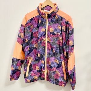 Reebok Vintage 90s Windbreaker Jacket Retractable Hood - Oversized M